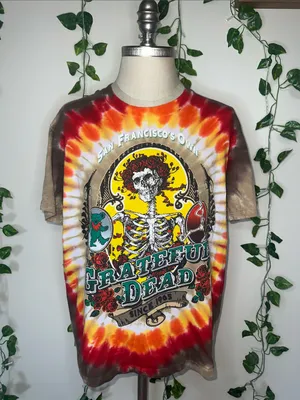 Grateful Dead Tie Dye Graphic Tee Liquid Blue thumbnail 1