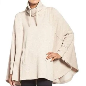 Ugg Australia Poncho Cape Sweater Fleece Heathered Beige Size XS / Small thumbnail 8