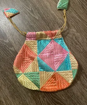 Phullkari Drawstring Purse Multiple thumbnail 1