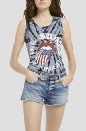 Alice‎ + Olivia Jeans Rolling Stones Sleeveless Tee Tank Medium/Large Tie Dye thumbnail 1