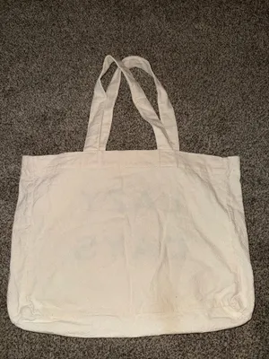 Lazy Beach Days Tote Bag Cream Canvas Sequin thumbnail 2