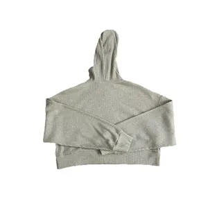 Alo Muse Set Hoodie & Joggers Ribbed Gravel Heather Size Small thumbnail 4