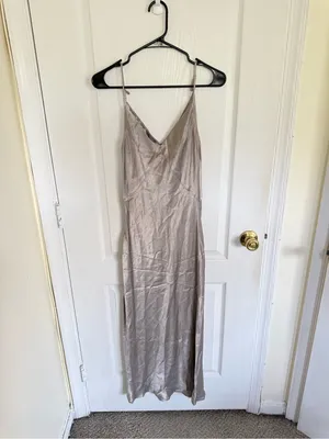 DISSH Simone Slip Dress in Pewter Satin thumbnail 2