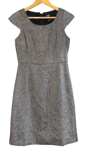 J Crew Tweed Wool Blend Sheath Dress Womens 2 Work Business Career‎ Suiting Fall thumbnail 1