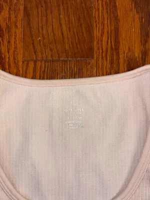Offline aerie pink cropped ribbed workout gym top thumbnail 5