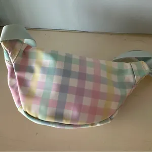 Stoney Clover Lane Gingham Fanny Pack Cherry Belt Bag Light Blue Plaid Dust Bag thumbnail 6