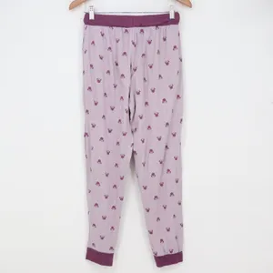Disney Pajama Set Women Small Minnie Mouse Purple Long Sleeve Jogger Excellent thumbnail 8