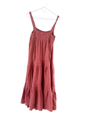 Women's J.Crew Maxi Dress Size S Pink Tiered Sleeveless thumbnail 9