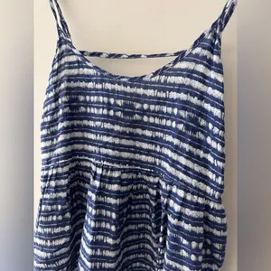 Roxy Juniors Blue and White Stripe Summer Beach Dress Cover‎ Up thumbnail 3