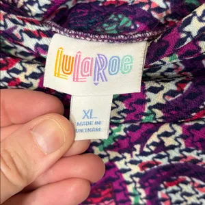 Lularoe Purple/Green Paisley Print Cassie Pencil Skirt Size XL thumbnail 5