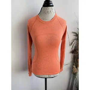 Lululemon Swiftly Tech Long Sleeve 2.0 Race Distorted Noise‎ Orange Size 4 thumbnail 2