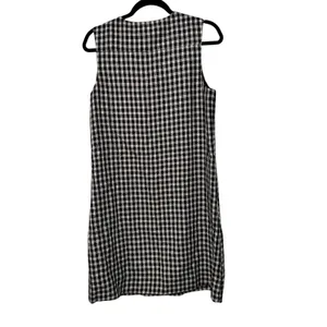 English Factory Check‎ Sleeveless Grommet Mini Dress Black White HN1644D Large thumbnail 9