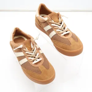 Verdict Women's Tan Mesh Suede Soccer Style Sneakers Size 6 Gum Sole thumbnail 1