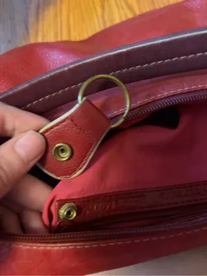 Stone Mountain Vintage Red Leather Barrel Bag thumbnail 12