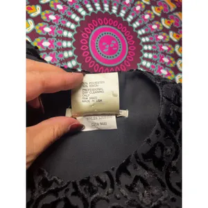Vintage‎ 90s Max Studio Black Velvet Burnout Damask Sleeveless Sheath Dress Sz 4 thumbnail 6