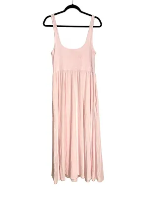 Aritzia Wilfred Market Midi Dress Sleeveless Scoop Neck MEDIUM in Petal Pink thumbnail 3