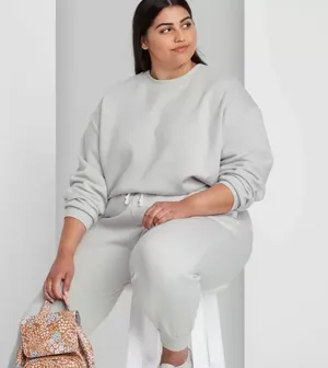 Wild Fable Women's Plus Size Light Gray Sweatshirt, 2X - New! thumbnail 1