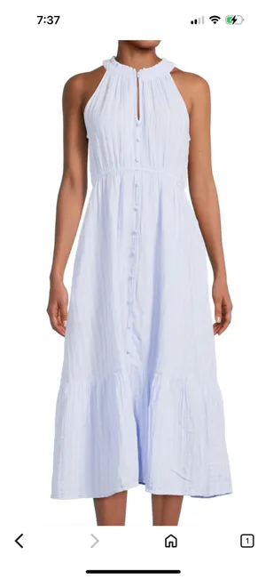 Ladies Sz med light blue dress thumbnail 2