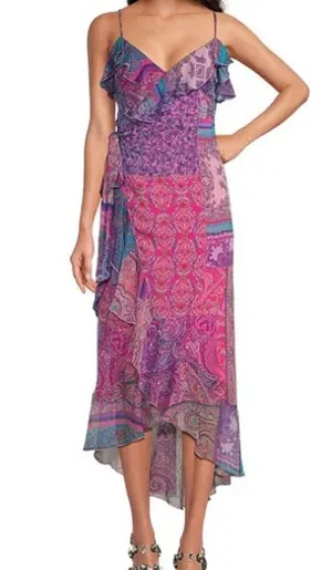 Gianni Bini x DANNIJO Isabella Printed Ruffle Crinkle Chiffon Maxi Dress thumbnail 2
