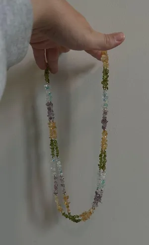 Vintage Crystal beaded necklace thumbnail 1