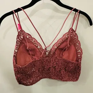 VICTORIA'S SECRET PINK Sz Large Lace Bralet Dusty Rose New With Tags thumbnail 2