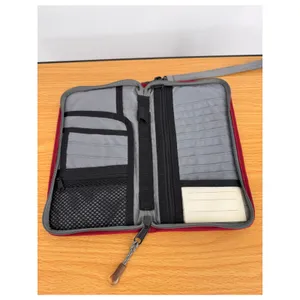 L.L. Bean travel document card holder organizer passport wallet zippered nylon thumbnail 3