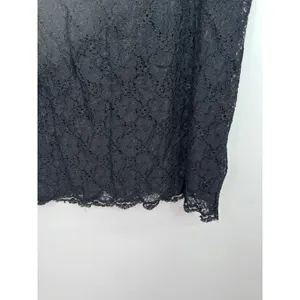 Jaclyn Smith Black Floral‎ Whimsigoth Y2K Coquette Lace Pencil Skirt Sz L Dark Romantic thumbnail 4