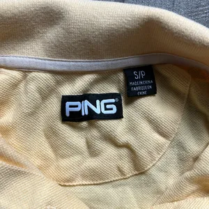 Ping Yellow Polo Shirt Lightweight Cotton Blend thumbnail 2