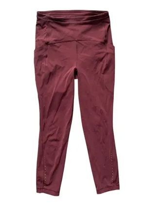 Lululemon Burgundy High-Waisted Leggings 4 thumbnail 1