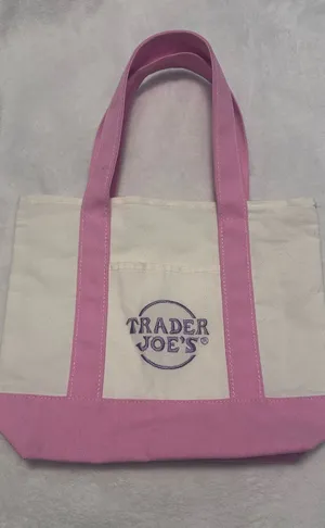 Pink and Cream Tote Bag thumbnail 1