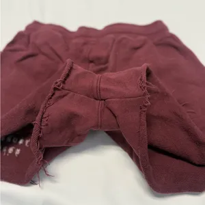 YoungLA Women's Maroon Reversed Terry Shorts: Size Medium Red thumbnail 8