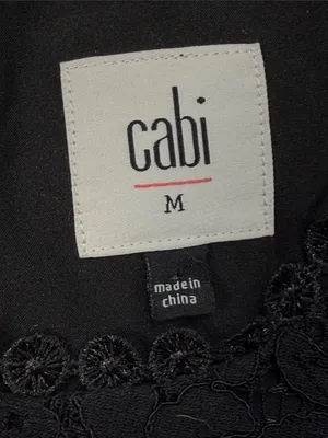 Cabi Display Black Floral Lace Sleeveless Tank Top Style 3605 Medium thumbnail 8