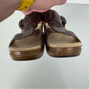 Dansko Brown Leather Clog Sandals Size 38‎ thumbnail 5