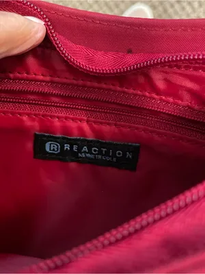 Y2K Kenneth Cole Reaction Shoulder Bag Purse Maroon Black thumbnail 9