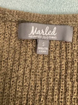 Marled Camel Brown Ribbed Knit Tank Top thumbnail 4