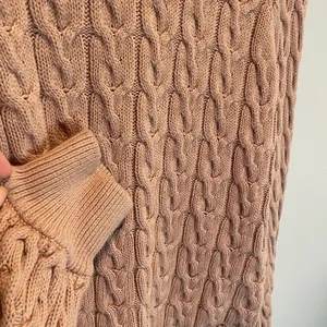 J. Crew Tan Relaxed Fit Cable Knit Sweater - size Small thumbnail 9