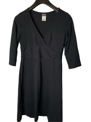 Patagonia Organic Cotton dress black women's size medium thumbnail 1