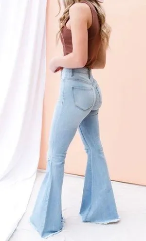 Hammer Jeans Super Flare Light Wash Denim Jeans thumbnail 1