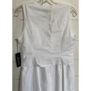 Rachel‎ Zoe White Crochet Lace Midi Dress Sleeveless NWT Small Boho Cottagecore thumbnail 4
