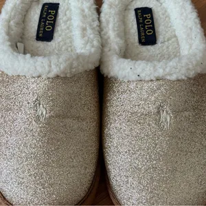 Polo Ralph Lauren Glittery Gold Slippers thumbnail 2