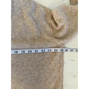 Aerie Womens Oversized V-Neck Pullover Sweater Oatmeal Beige Marled XS 6WDLFx25‎ thumbnail 8