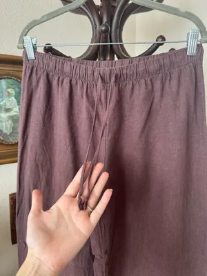 Aritzia Wilfred Brown Lodge Linen Pants thumbnail 2
