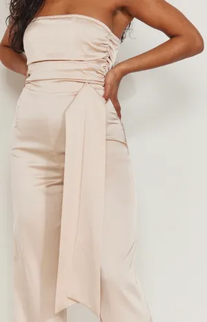 Pretty Little Thing Satin Tie Side Jumpsuit thumbnail 2