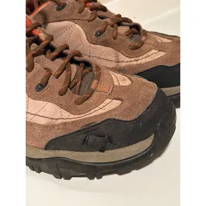 LL Bean Waterproof Hiking Trail Shoes Women's Suede Leather‎ Brown Orange thumbnail 7
