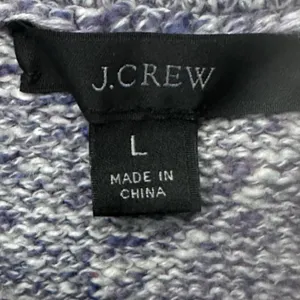 J. Crew Puff Sleeve Crew Neck Sweater‎ Purple Cotton Crew Neck Pullover Size L thumbnail 6