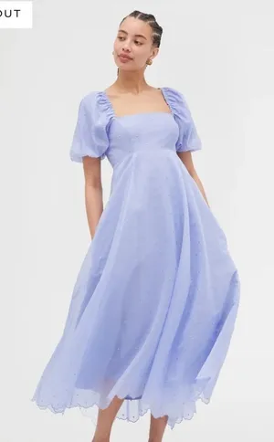 NEW‎ Hill House The Matilda Dress in Hyacinth Organza Dot Size XS thumbnail 1