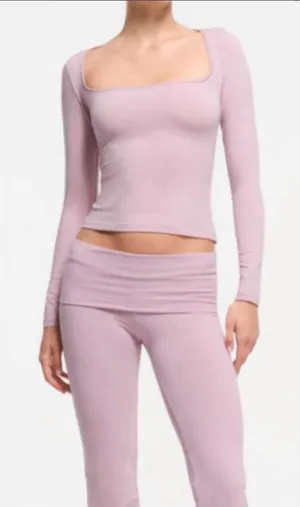 NWOT Skims cotton Jersey dusk long sleeve scoop neck top thumbnail 1