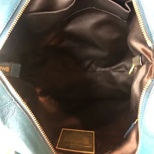 Vintage COACH Madison Turquoise Leather Satchel Rear Zipper Pocket Bag 12935 thumbnail 4