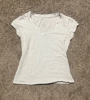 Grey vneck ultra flirt tee thumbnail 1