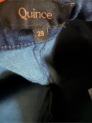 Quince Bella Stretch Patch Pocket Wide Leg Jeep Sea Blue Women’s Jeans 29x26 thumbnail 8